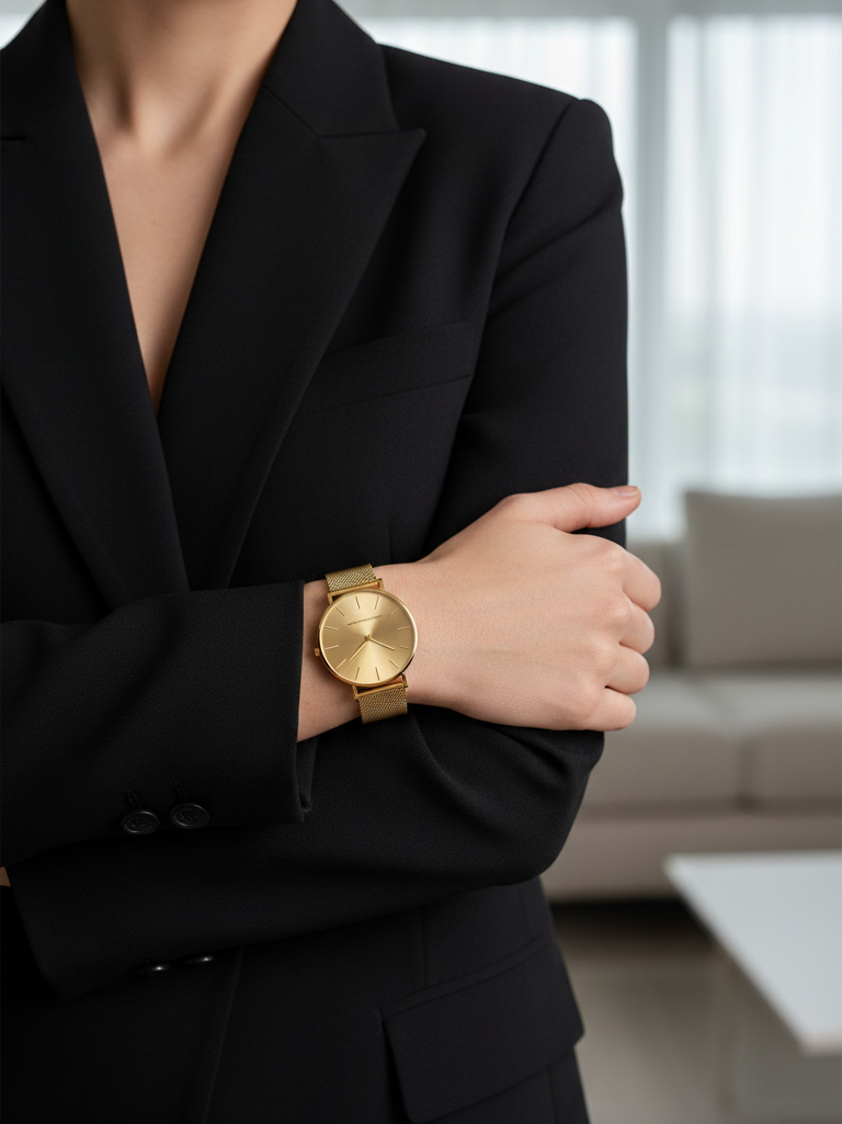 Reloj Femenino Aura Full Gold 36 mm