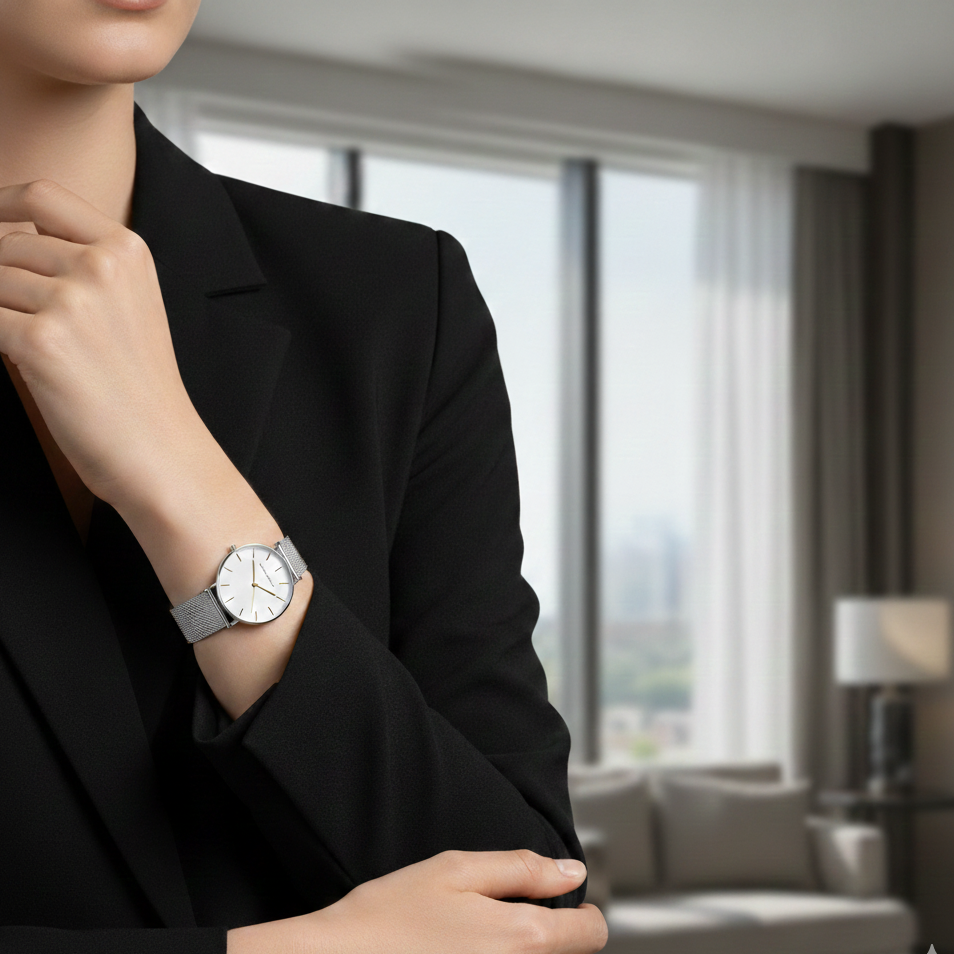 Reloj Femenino Aura Silver 36 mm